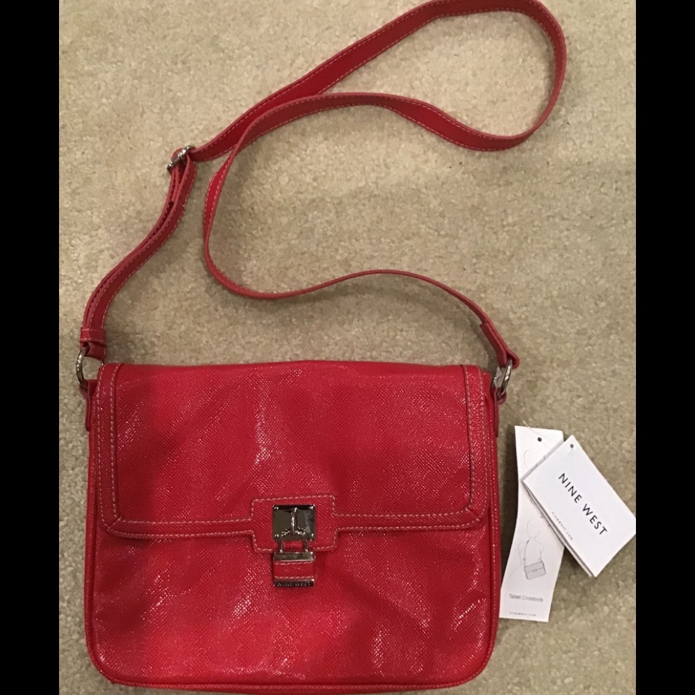 NWT Nine West Red Crossbody Bag